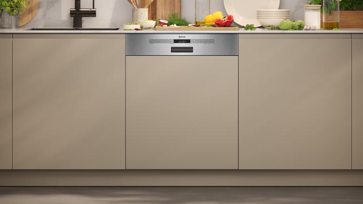 Produktbild Neff N 50, Geschirrspüler integrierbar, 60 cm, Gebürsteter Stahl, S145EAS16E