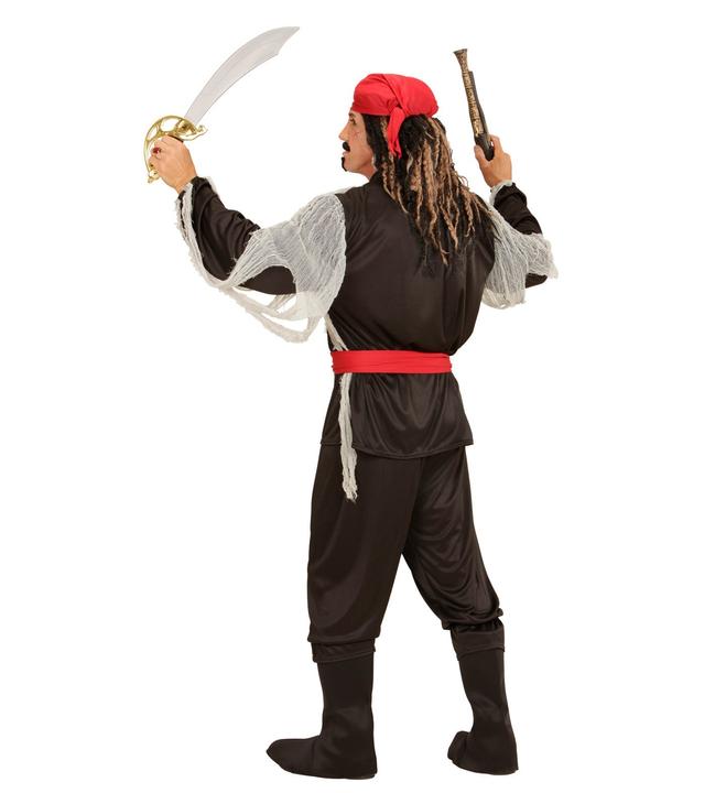 Produktbild Widmann Seeräuber Kostüm mit Hemd, Hose, Gürtel, Stiefelüberzieher, Bandana (L)