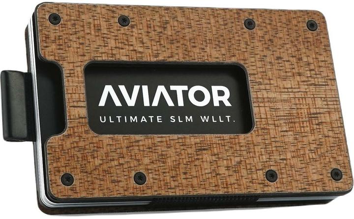 Immagine prodotto Aviator Portafoglio SLIDE, in legno e fibra di carbonio con clip per contanti AirTag