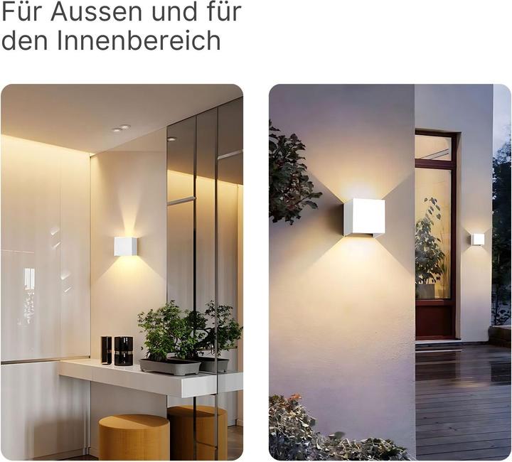 Produktbild Hermex LED-Fassadenleuchte Wandleuchte Wandstrahler Wandlampe Up-Down-Wandleuchte (1000 lm, IP65)