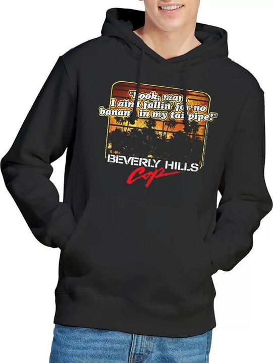 Immagine prodotto Beverly Hills Cop Banana In My Tailpipe Felpa con Cappuccio Uomo (L)