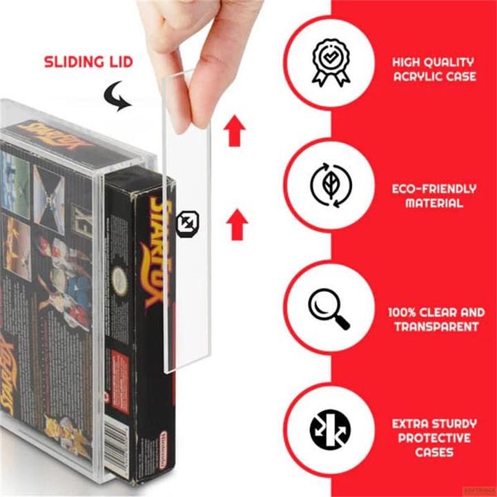 Image du produit Evoretro Boîtier acrylique pack de 2 pour jeux SNES/N64 (DSi XL)