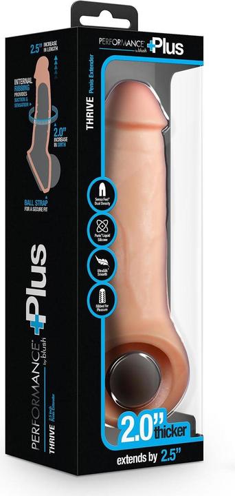 Actual product image Blush performance plus thrive 2.5 inch silicone penis xtender beige