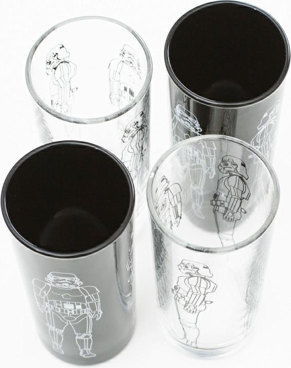 Produktbild Original Stormtrooper 4 Trinkgläser (2x schwarz, 2x klar) (0.30 l, 4 x)