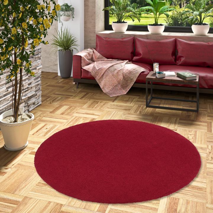 Produktbild Snapstyle Luxus Hochflor Shaggy Teppich Velvet Rund (Ø 100 cm)