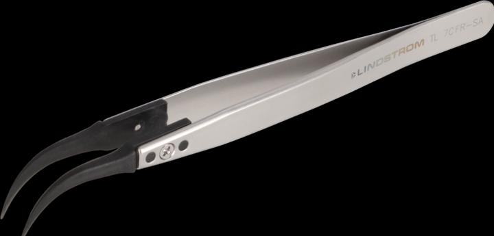Actual product image Lindstrom Lindström TL 7CFR-SA ESD tweezers 7CF Flat, curved 130 mm