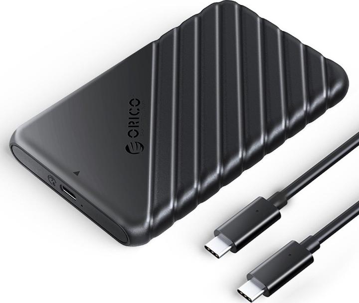 Orico 2.5' HDD / SSD Enclosure, 6 Gbps, USB-C 3.1 Gen1 (Black) (2.5")