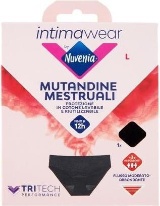 Actual product image Nuvenia Mestrual Pads Nero Tgl
