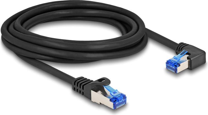 Immagine prodotto Delock Cavo di rete RJ45 Cat.6A S/FTP diritto / angolato a destra 3 m nero (S/FTP, CAT6a, 3 m)