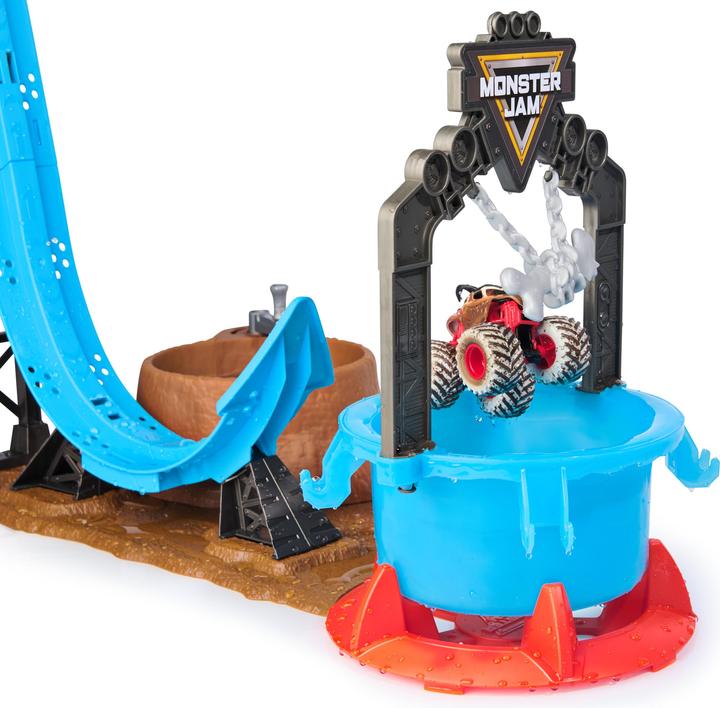Actual product image Monster Jam Mud Blasters Monster Mutt Dalmatian Dunk Tank