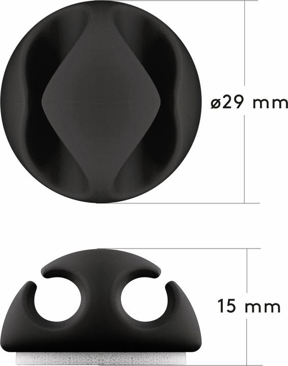 Actual product image Goobay Set of 6 Cable Management 2-Slots