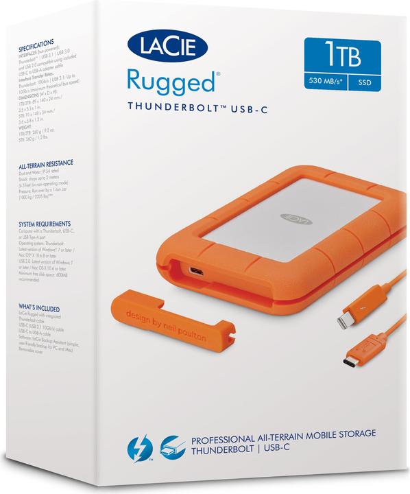 Image du produit LaCie Thunderbolt durci (1000 Go)