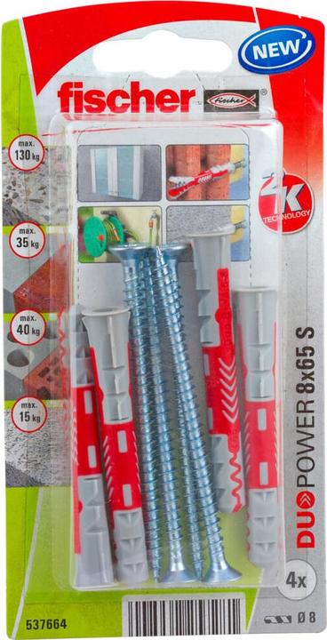 Fischer DuoPower 8x65 S K (2 pz.)