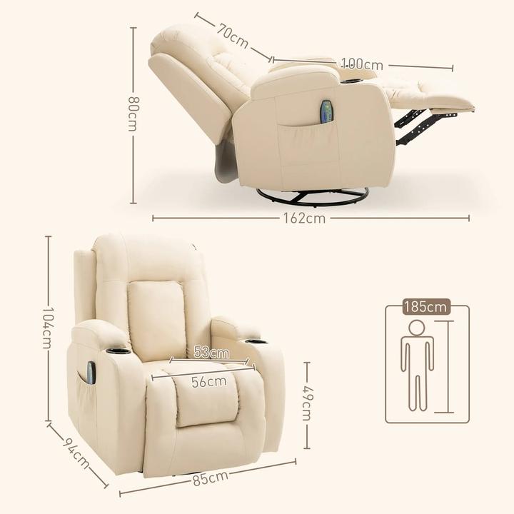 Actual product image Homcom Massage chair with rocking function and heat function