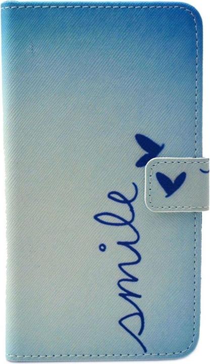 Produktbild König Design Handyhülle Tasche für Handy Samsung Galaxy E7 Schriftzug Smile (Samsung Galaxy E7)