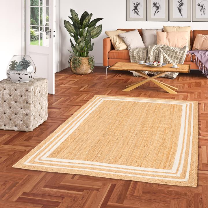 Produktbild Pergamon Naturfaser Teppich Jute Salsa Bordüre (200 x 300 cm)