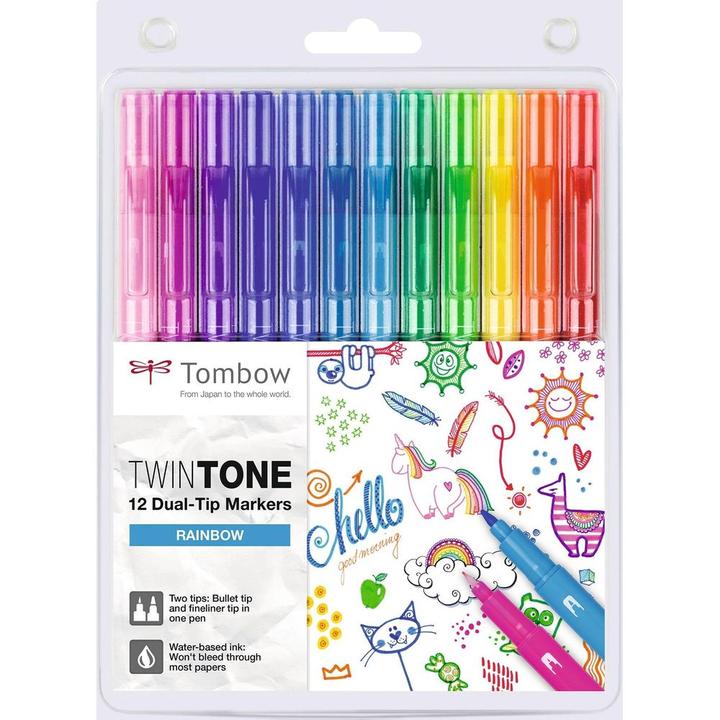 Actual product image Tombow TwinTone Rainbow (Multicoloured, 12 x)