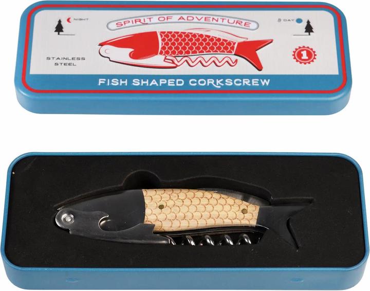Immagine prodotto Rex London cavatappi a forma di pesce in una scatola spirit of adventure (Cavatappi)