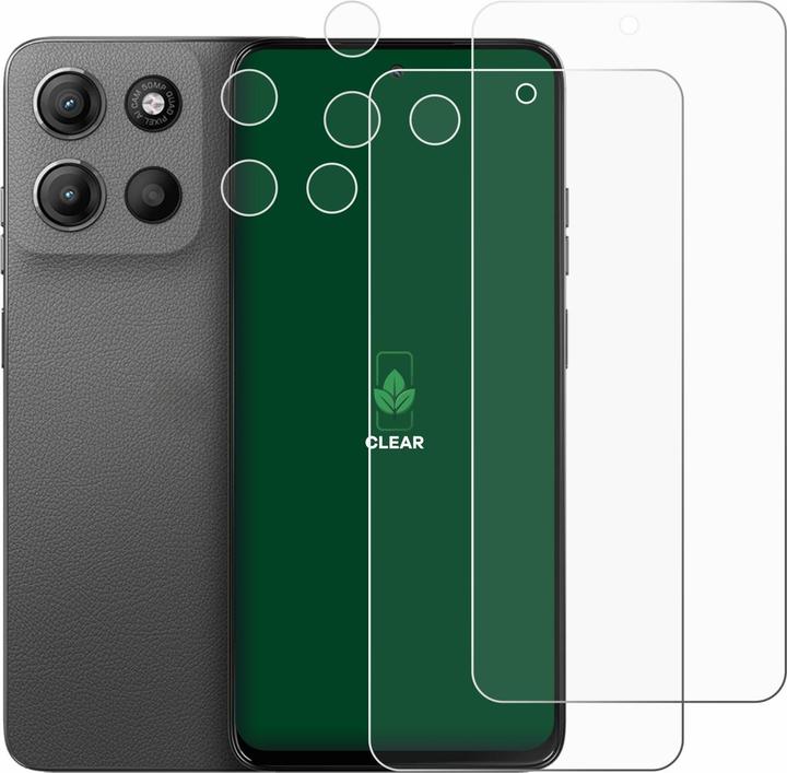 Actual product image ScreenLeaf Screen Protector sustainable Screen Protection, clear, anti-scratch (2 Piece, Motorola Moto C)