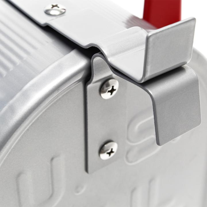 Produktbild Wiltec Set US Mailbox grau 180x220x480mm amerikanischer Briefkasten Ständer