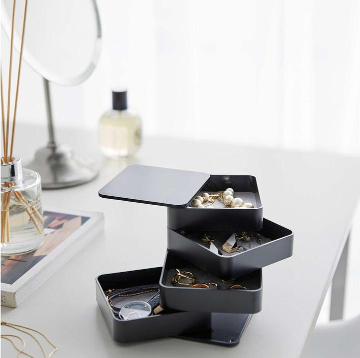 Actual product image Yamazaki 4-stöckige quadratische Schmuckdose TOWER