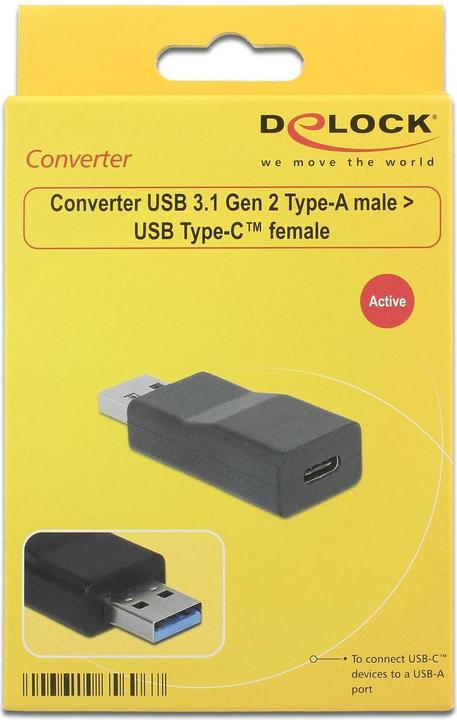 Produktbild Delock USB3.0 Adapter A-Stecker zu C-Buchse (USB Typ-C, 5.20 cm)