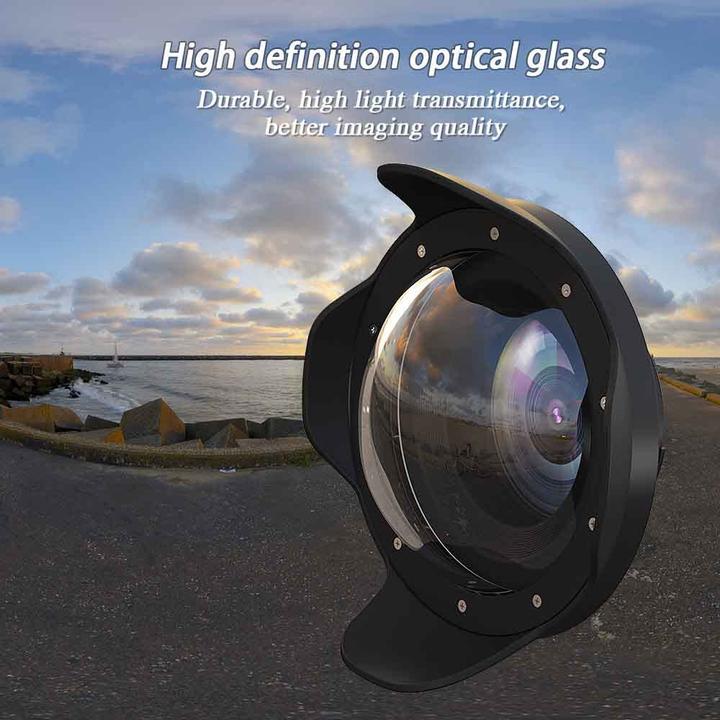 Actual product image Seafrogs WA005-B-GL WA005-A Series 6 inch Dome Port 40M/130FT (Plastic Tube, Glass Dome)