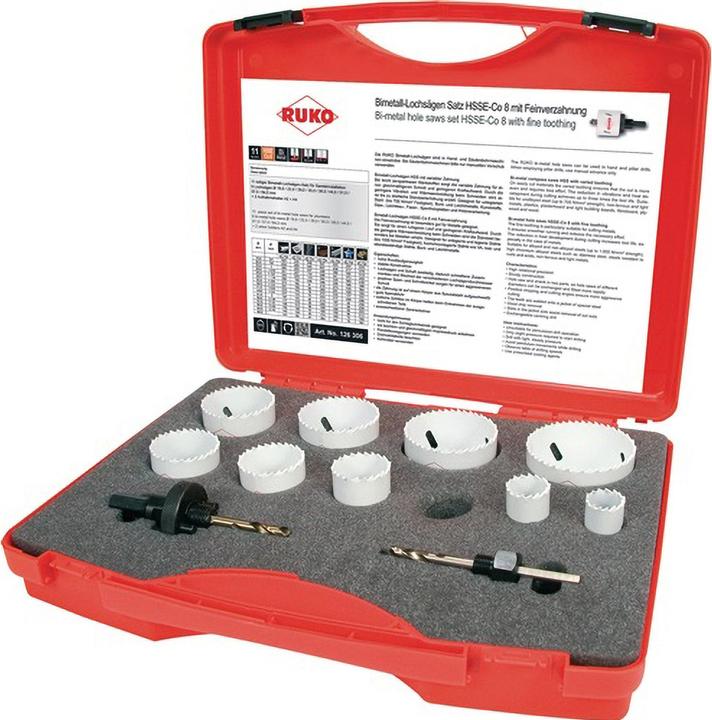 Actual product image Ruko Drill bit set 19-64mm HSS Co8 (19 - 64 mm)