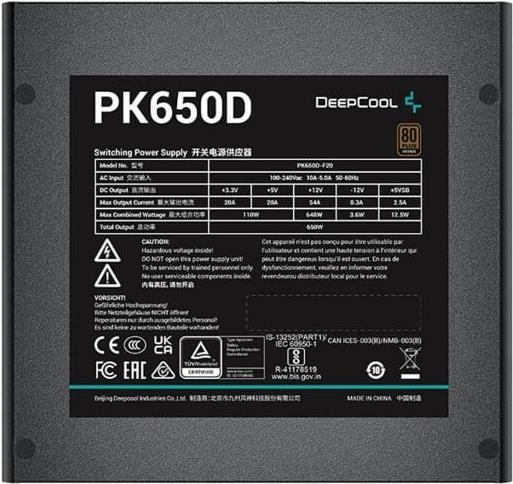 Produktbild Deepcool Zasilacz PK650D 650W Bronze (650 W)