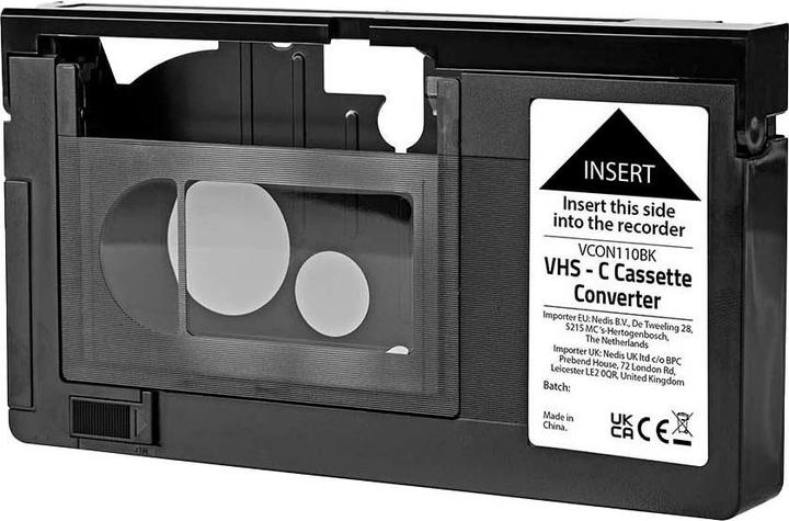 Image du produit Nedis Convertisseur VHS : VHS-C en VHS Plug and Play Noir