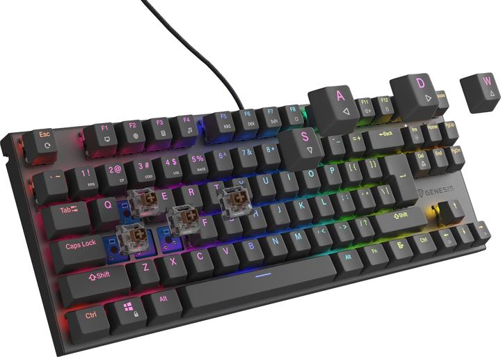 Actual product image Genesis THOR 303 | Mechanical Gaming Keyboard | Wired | US | Black | USB Type-A | Outemu Brown (US, Cable)