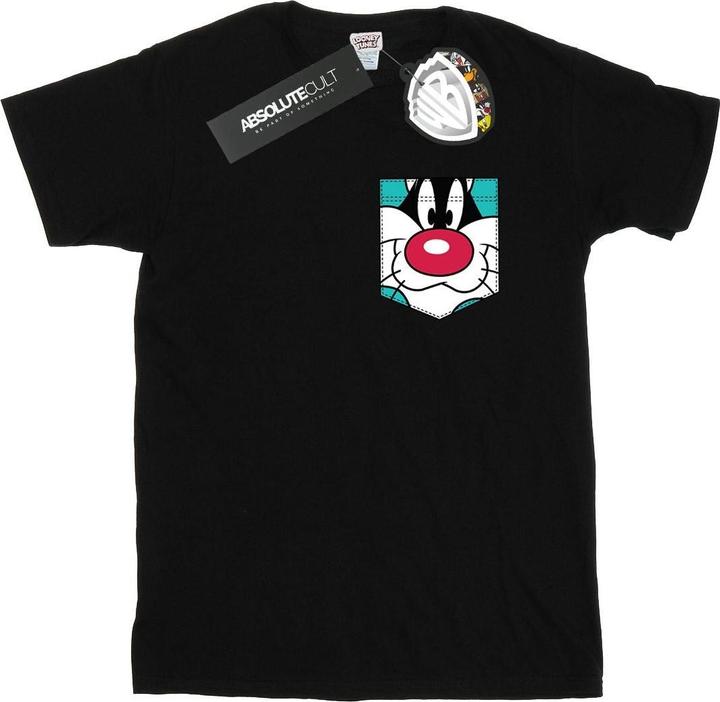 Looney Tunes Sylvester Face Faux Pocket TShirt (XXL)