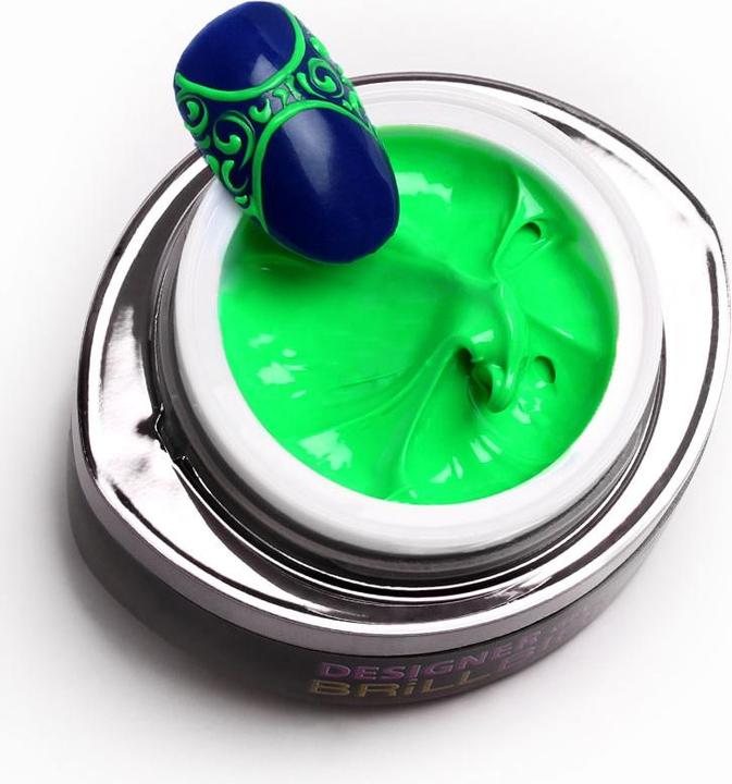 Image du produit BrillBird Gel Designer Vert Fluo - 3ml (Vert néon, Vernis à ongles effet gel)