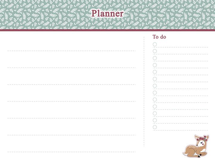 Ancor Desk Planners 40x30 B'LOG SWEET FRIEND (40 x 30 cm)