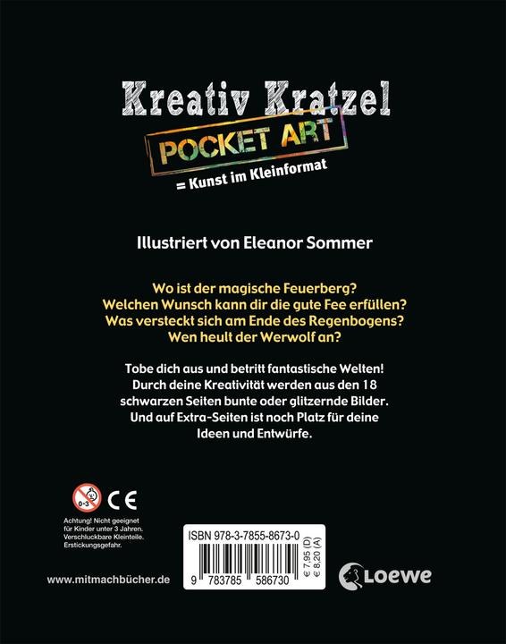 Actual product image Kreativ-Kratzel Pocket Art: Fantasy (German, Eleanor Summer, 2017)