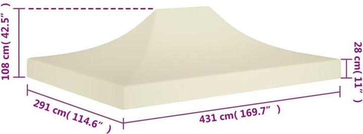 Produktbild VidaXL Zeltdach (430 cm, 290 cm)