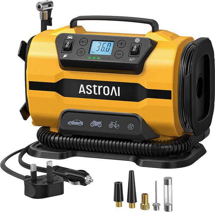 AstroAI ATJ-8366 150 PSI 12V DC/110V AC Portable Wheel Compressor