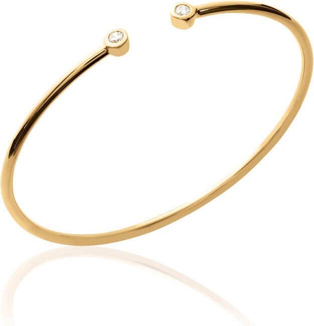 Lara Vergoldetem Messing ARMBAND - BANG - ZIRKONIA (Vergoldet)