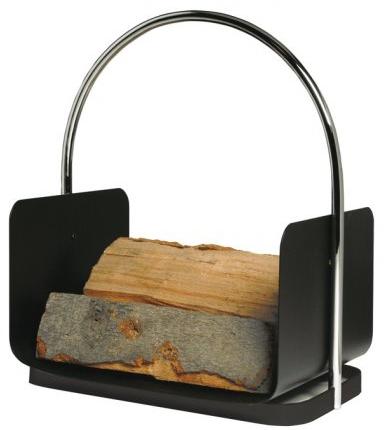Lienbacher Wood basket with chrome bracket