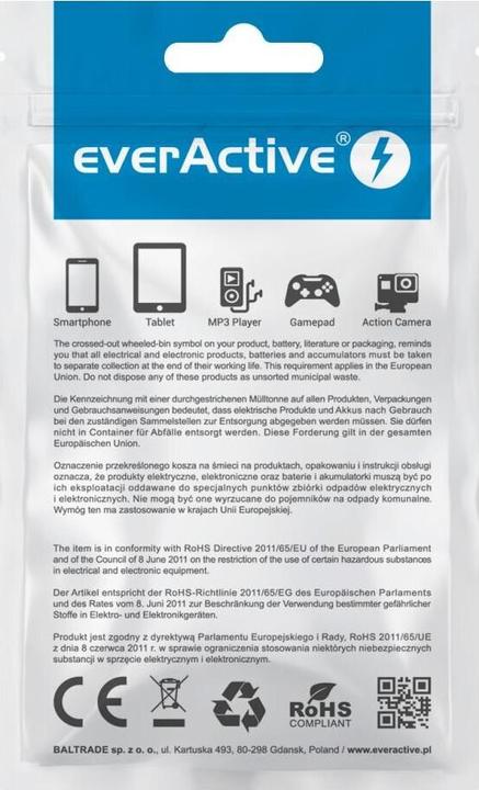 Actual product image Everactive Cable USB-C, Lightning, micro USB 1 CBB-1.2MCI szary (1.20 m, USB 2.0)