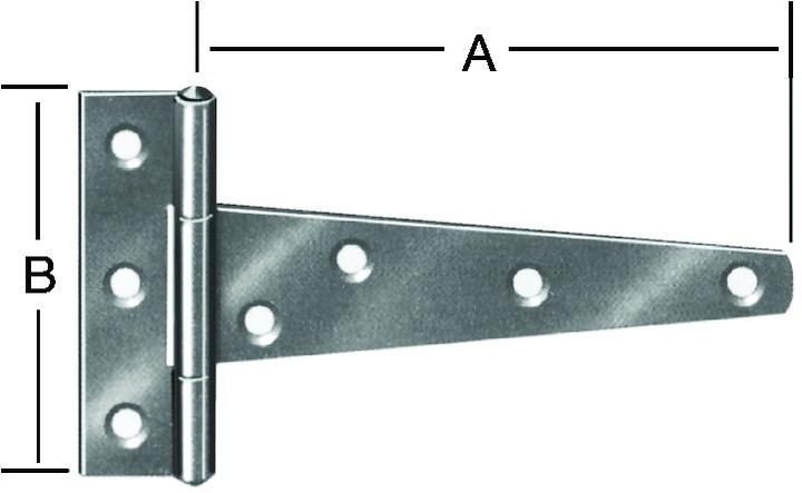 Produktbild Vormann T-Band Länge 195 x 88 mm Stärke 2 mm Stahl blau verzinkt gerollt