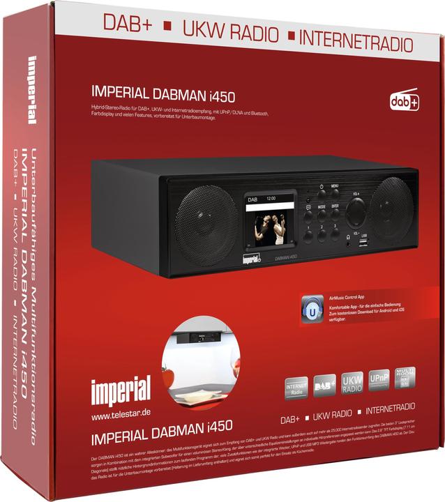 Image du produit Imperial Dabman i450 (Webradio, DAB+ DAB, VHF, FM, Bluetooth, WiFi)
