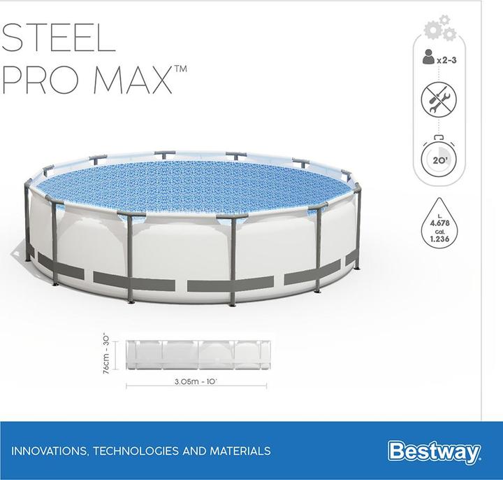 Image du produit Bestway Piscine Steel Pro Max 305x76cm (ø 305 x 75 cm)