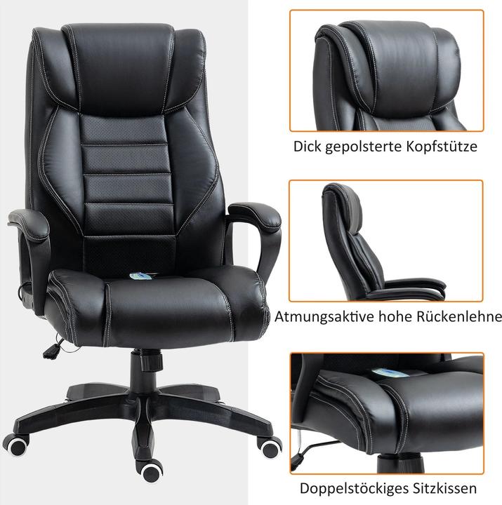 Immagine prodotto Homcom Sedia da ufficio regolabile in altezza con massaggio