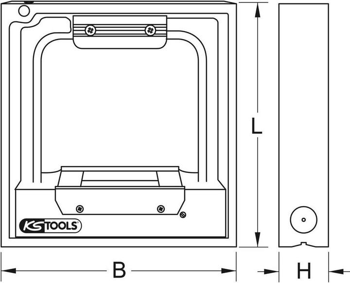 Produktbild KS Tools Wasserwaage mit Rahmen (20 cm)