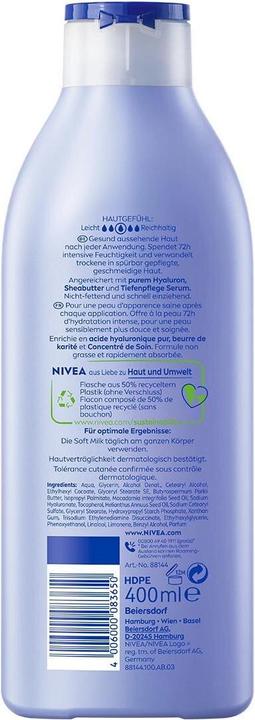 Image du produit NIVEA Soft Milk (Lait pour le corps, 400 ml)