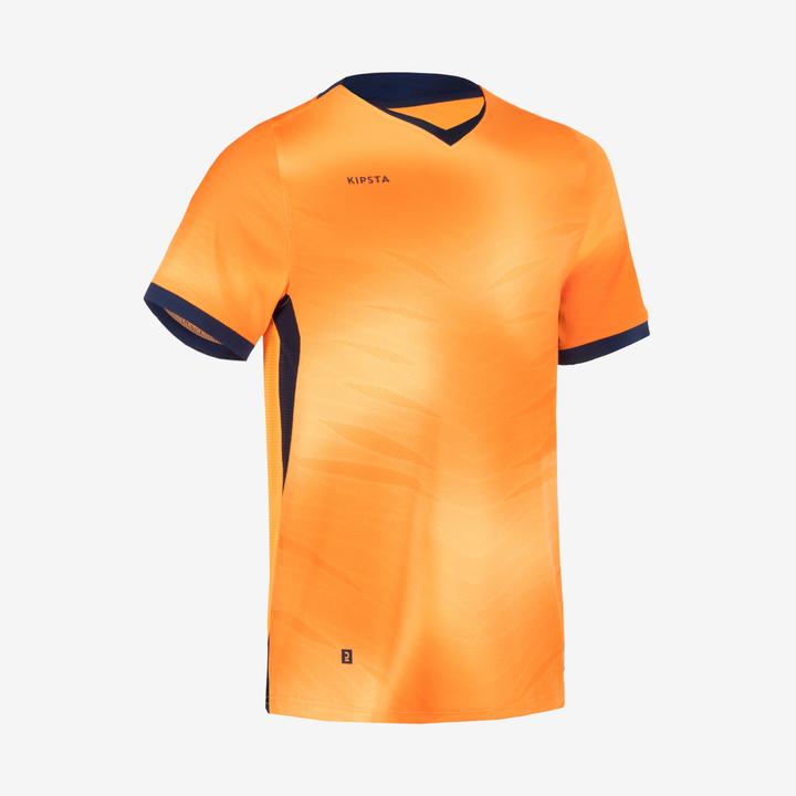 Kipsta Damen/Herren Fussball Trikot kurzarm - CLR orange/marineblau (L)