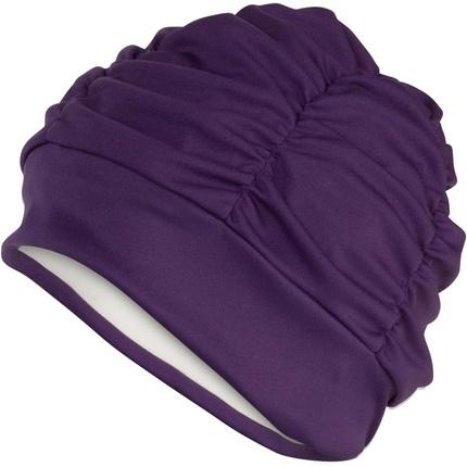 Actual product image Fashy Fabric Swimming Cap Purple One Size