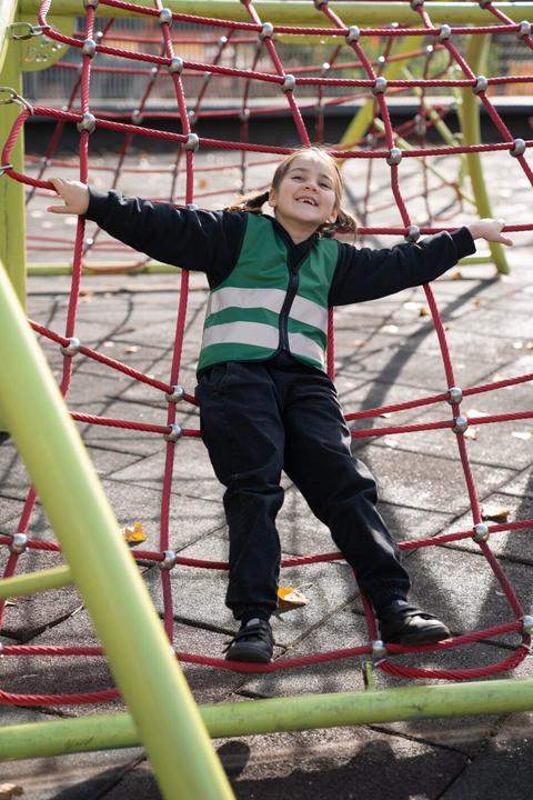 Produktbild Korntex Kinder Warnweste Aalborg Waldgrün mit Reissverschluss & Reflexstreifen XXS EN ISO 17353 ® KWRX (XXS)