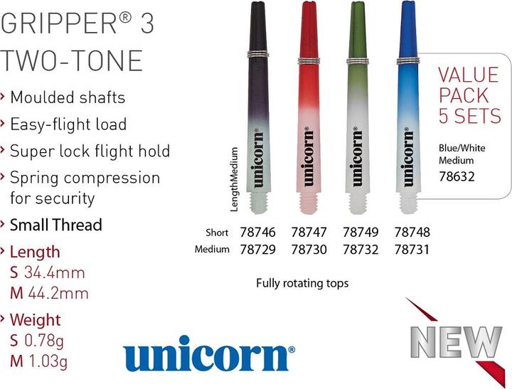 Actual product image Unicorn Gripper 3 TWO-TONE Shaft (M (45 mm))